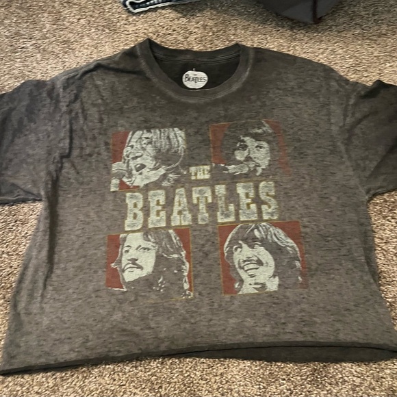 The Beatles Charcoal crop Tee - Picture 1 of 1